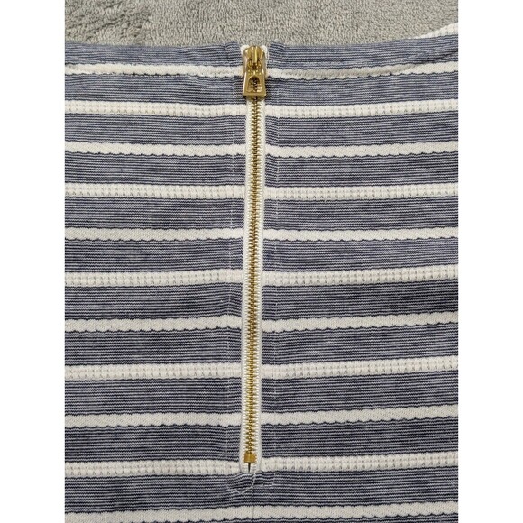 Sail to Sable STS Dress Womens M Blue White Stripe Preppy Coastal Knit Zip - Picture 5 of 11